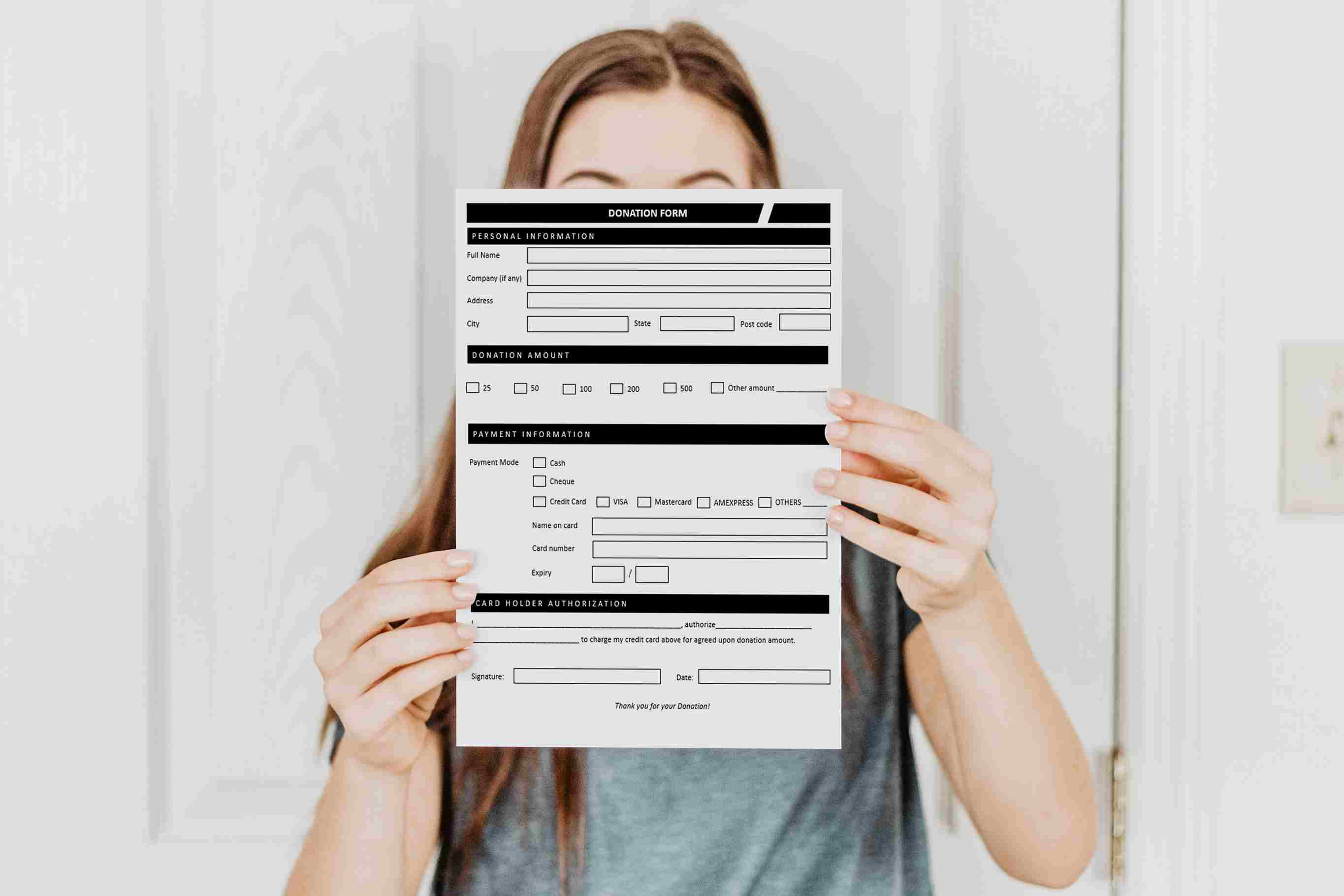 Donation Form Template 